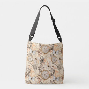 Vintage Victorian Shabby Chic Country Pattern Crossbody Bag
