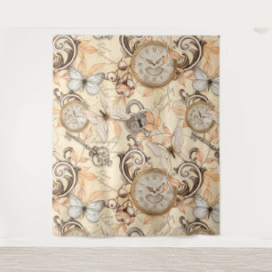 Vintage Victorian Shabby Chic Country Pattern Tapestry