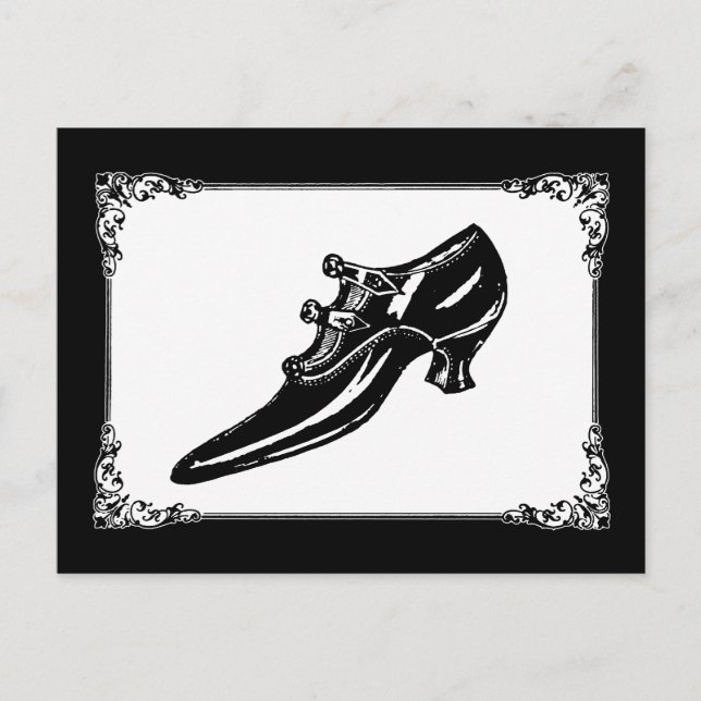 Vintage Victorian Shoe Postcard (Front)
