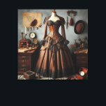 Vintage Victorian Steampunk Lady Detective Dress Canvas Print<br><div class="desc">The dress for a vintage Victorian steampunk detective with all of the accessories are part in this elegant image.</div>