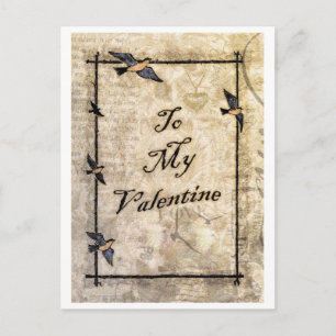 vintage victorian style Valentine postcard