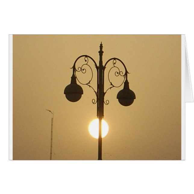 Vintage Victorian Sunset Street Light Art Design (Front Horizontal)
