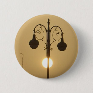 Vintage Victorian Sunset street light.png 2 Inch Round Button
