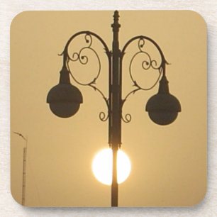 Vintage Victorian Sunset street light.png Coaster