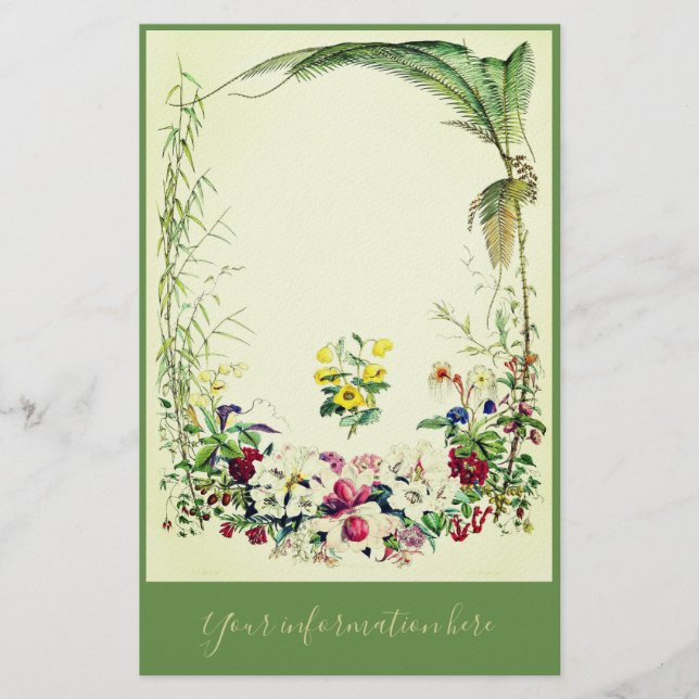 Vintage victorian tropical stationary. stationery (Front)