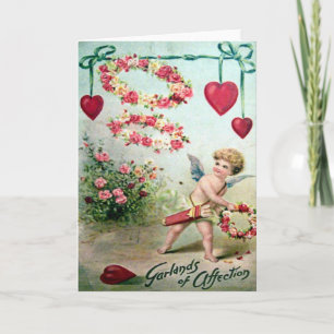 Vintage Victorian Valentine Holiday Card
