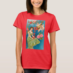 Vintage Victorian Valentine's Day Angels & Hearts T-Shirt