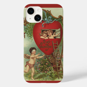 Vintage Victorian Valentines Day Cherubs Treehouse Case-Mate iPhone 14 Case