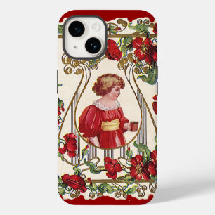 Vintage Victorian Valentine's Day Child with Roses Case-Mate iPhone 14 Case
