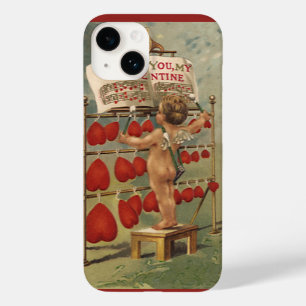 Vintage Victorian Valentines Day, Cupid and Hearts Case-Mate iPhone 14 Case