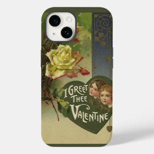 Vintage Victorian Valentine's Day, Girls and Roses Case-Mate iPhone 14 Case