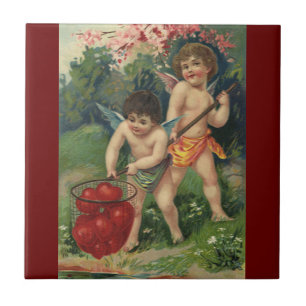 Vintage Victorian Valentine's Day, Love's Offering Tile