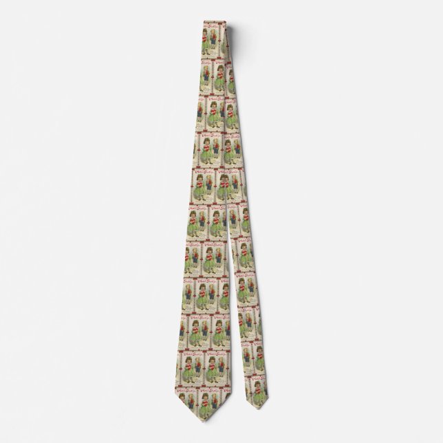 Vintage Victorian Valentine's Day, Shy Children Tie (Front)
