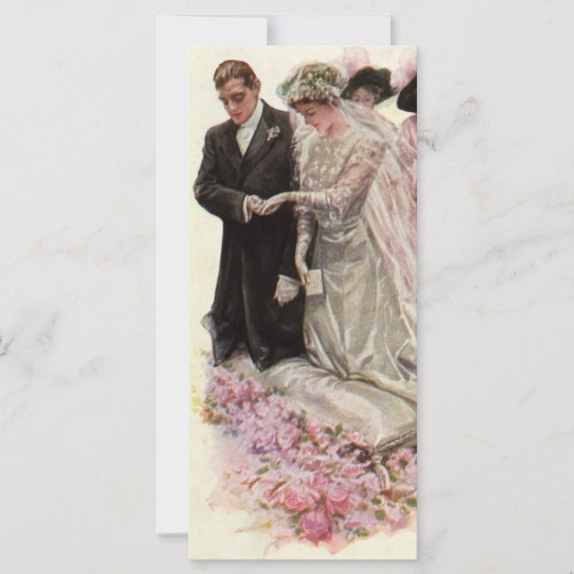 Vintage Victorian Wedding Ceremony Bride and Groom (Front)
