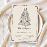 Vintage victorian wedding dress bridal shower invitation<br><div class="desc">Bridal shower dress gown</div>