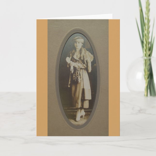 Vintage Victorian Woman Photo Card - Blank (Front)