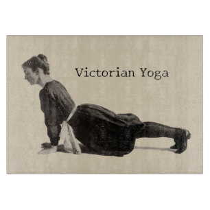 Vintage Victorian Yoga Woman Upward Dog Pose Print Cutting Board