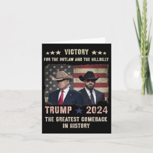 Vintage Victory Trump Vance We Won Party The Retur Card