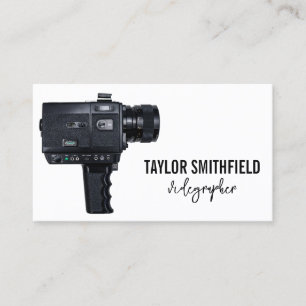 Vintage Video Camcorder Videography Business Card