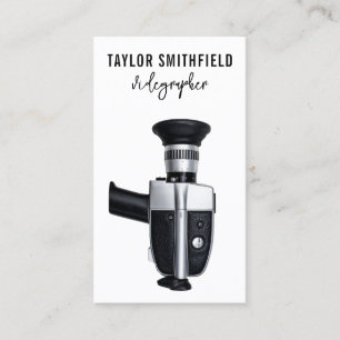 Vintage Video Camcorder Videography Business Card