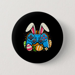 Vintage Video Game Controlle Easter Bunny Gamer Bo 2 Inch Round Button