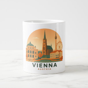 Vintage Vienna Austria Giant Coffee Mug – Retro 