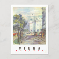 Vintage Vienna Austria Travel Poster