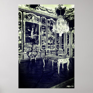 Vintage Vienna Schonbrunn palace Vieux Laque Room Poster