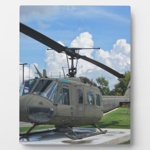 Vintage Vietnam Uh-1 Huey Military Helicopter Plaque