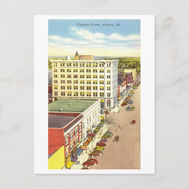 Vintage View of Athens, Georgia, Postcard (Front)