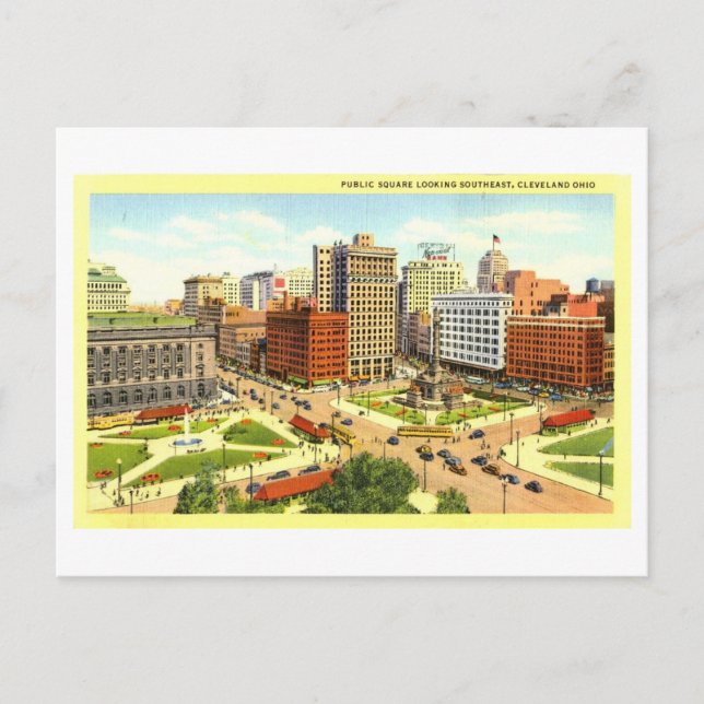 Vintage View of Cleveland, Ohio, Postcard (Front)