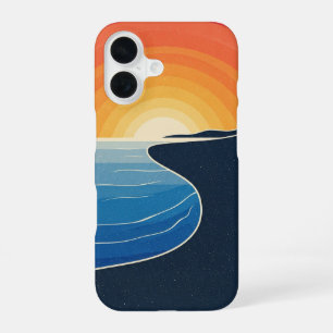 Vintage View of Maritime Cliffs iPhone 16 Case