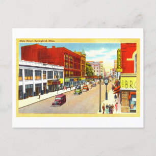 Vintage View of Springfield, Massachusetts, Postcard
