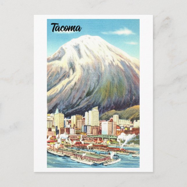 Vintage View of Tacoma, Washington, Postcard (Front)