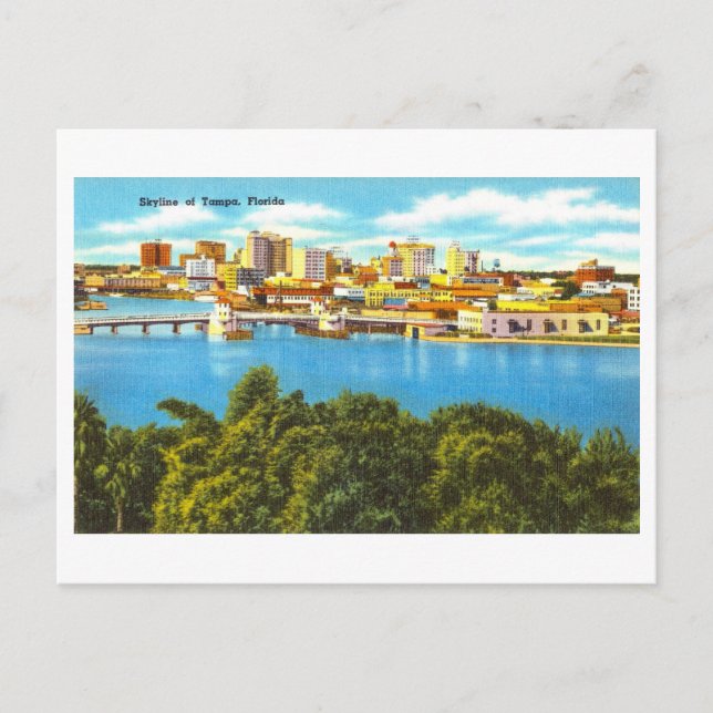 Vintage View of Tampa, Florida, Postcard (Front)