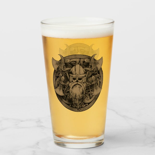 Vintage Viking Warrior Glass (Front Filled)