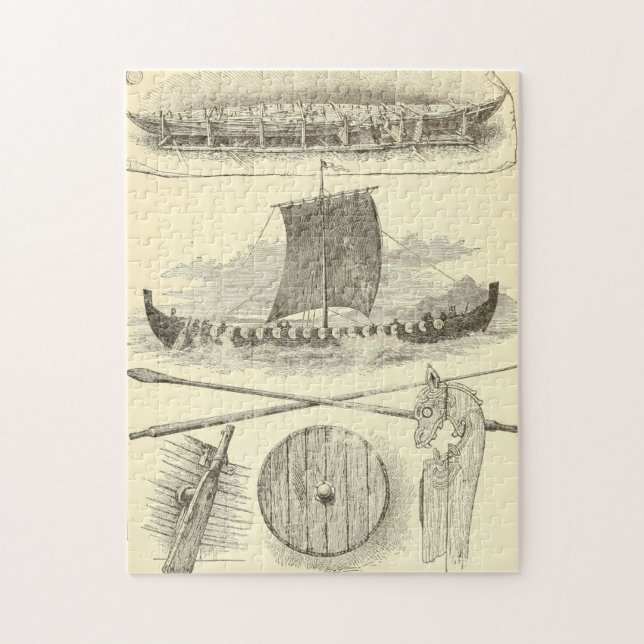 Vintage Vikings Artwork and Illustrations Jigsaw Puzzle (Vertical)