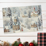 Vintage Village Christmas Winter Ephemera  Tissue Paper<br><div class="desc">This design may be personalized by choosing the Edit Design option. You may also transfer onto other items. Contact me at colorflowcreations@gmail.com or use the chat option at the top of the page if you wish to have this design on another product or need assistance. See more of my designs...</div>