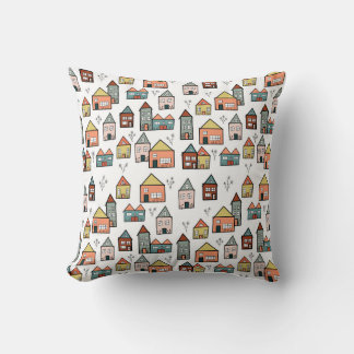vintage village throw pillow