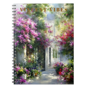 Vintage Vincent Style Garden Spiral Notebook