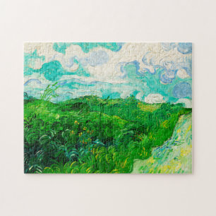 Vintage Vincent Van Gogh Green Wheat Fields Jigsaw Puzzle