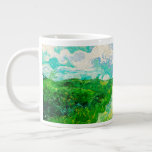 Vintage Vincent Van Gogh Green Wheat Fields Large Coffee Mug<br><div class="desc">Pretty , Vintage , Beautiful painting Green Wheat Fields, Auvers (1890) by Vincent Van Gogh.This is an old masterpiece from the dutch master painter Vincent Van Gogh. This painting is a part of his wheat field series. The setting of this natural landscapse painting were the utlying fields of Auvers .This...</div>