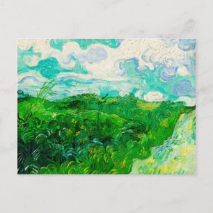 Vintage Vincent Van Gogh Green Wheat Fields Postcard