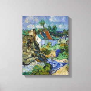 Vintage Vincent van Gogh Houses at Auvers Canvas Print