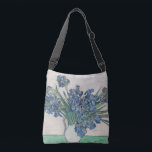 Vintage Vincent Van Gogh Irises Crossbody Bag<br><div class="desc">A replica of painter Vincent Van Gogh's classic image of purple irises in a pitcher is on both sides of the bag.</div>
