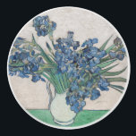 Vintage Vincent Van Gogh Painting Irises Ceramic Knob<br><div class="desc">This is a reproduction of Vincent Van Gogh's classic painting of purple irises in a pitcher.</div>