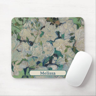Vintage Vincent Van Gogh Painting Roses and Name Mouse Pad