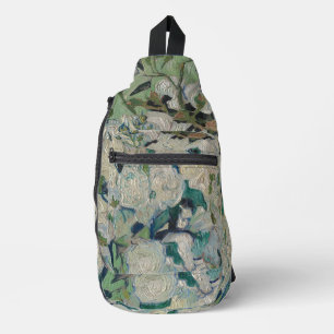 Vintage Vincent Van Gogh Painting Roses Sling Bag