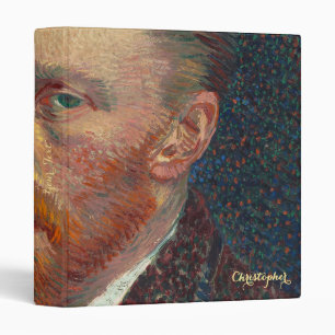 Vintage Vincent van Gogh Self Portrait Monogrammed Binder