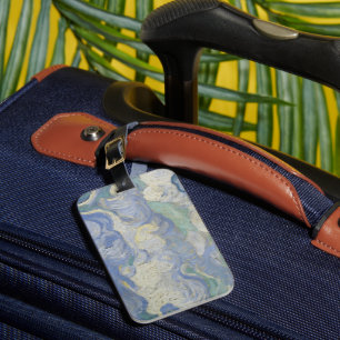 Vintage Vincent Van Gogh Wheat Field w/ Cypresses Luggage Tag